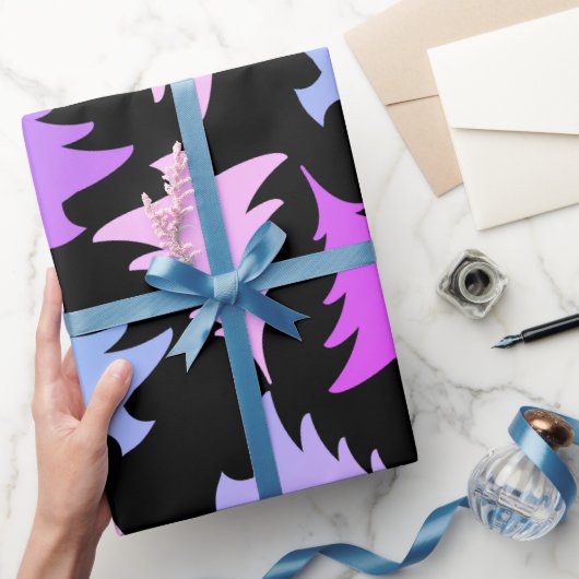 Elegant girale kleurrijke kerstboomstructuur cadeaupapier (Geschenken)