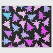 Elegant girale kleurrijke kerstboomstructuur cadeaupapier (Vlak)