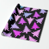 Elegant girale kleurrijke kerstboomstructuur cadeaupapier (Uitgerold)