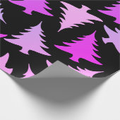 Elegant girale kleurrijke kerstboomstructuur cadeaupapier (Hoek)