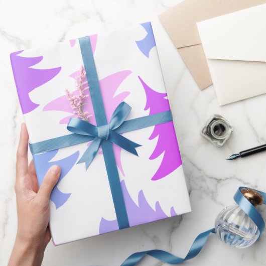 Elegant girale kleurrijke kerstboomstructuur cadeaupapier (Geschenken)