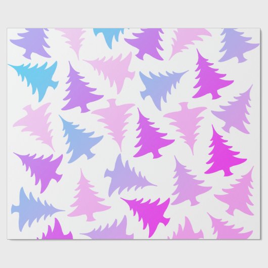 Elegant girale kleurrijke kerstboomstructuur cadeaupapier (Vlak)