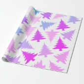 Elegant girale kleurrijke kerstboomstructuur cadeaupapier (Uitgerold)