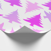 Elegant girale kleurrijke kerstboomstructuur cadeaupapier (Hoek)