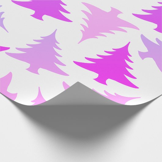 Elegant girale kleurrijke kerstboomstructuur cadeaupapier (Hoek)