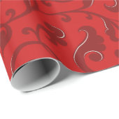 Elegant girale rode florale monogram cadeaupapier (Rol Hoek)