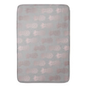 Elegant girale roos goud- en grijze anananaspatroo badmat (Voorkant Verticaal)