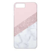 elegant girale roos goud glitter witte marmer roze Case-Mate iPhone case (Achterkant)