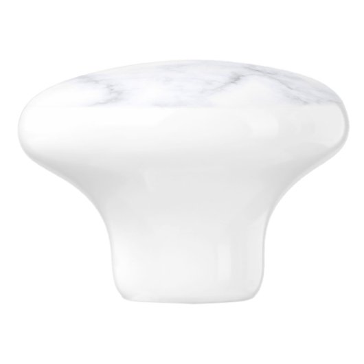 elegant girale roos goud glitter witte marmer roze keramische knop (Zijkant)