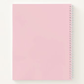 Elegant girale roos goud glitter witte marmer roze notitieboek (Achterkant)