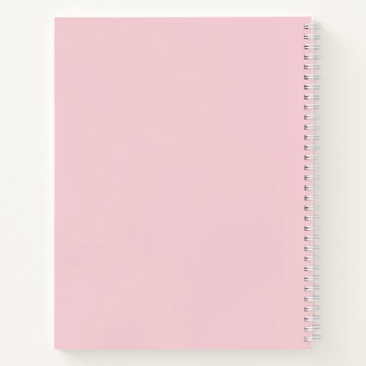 Elegant girale roos goud glitter witte marmer roze notitieboek (Achterkant)