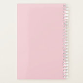 Elegant girale roos goud glitter witte marmer roze planner (Achterkant)