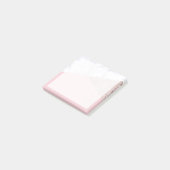 Elegant girale roos goud glitter witte marmer roze post-it® notes (Schuin)