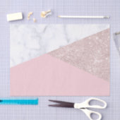 Elegant girale roos goud glitter witte marmer roze tissuepapier (Craft)