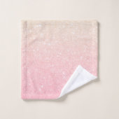 Elegant  girale roos goudglitter bad handdoek (Wasdoekje)