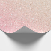 Elegant girale roos goudglitter cadeaupapier (Hoek)