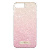Elegant  girale roos goudglitter Case-Mate iPhone case (Achterkant)