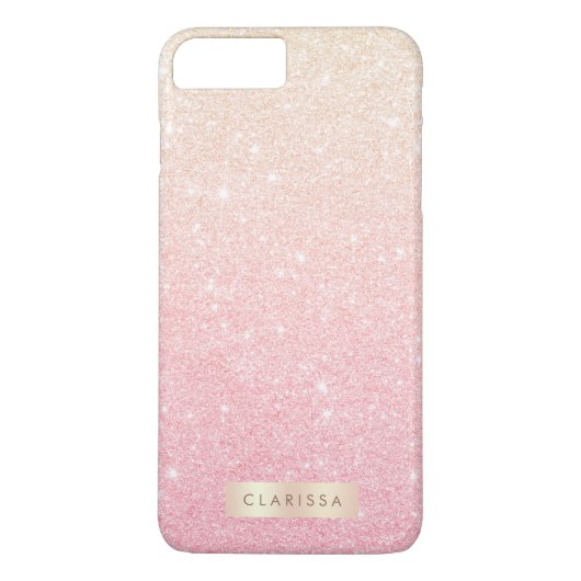 Elegant  girale roos goudglitter Case-Mate iPhone case (Achterkant)