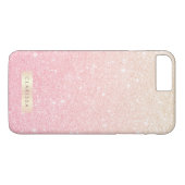 Elegant  girale roos goudglitter Case-Mate iPhone case (Achterkant (Horizontaal))