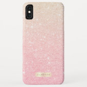 Elegant girale roos goudglitter Case-Mate iPhone case (Achterkant)
