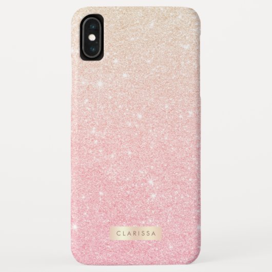 Elegant  girale roos goudglitter Case-Mate iPhone case (Achterkant)