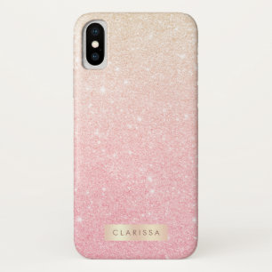 Elegant  girale roos goudglitter Case-Mate iPhone case