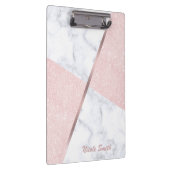 Elegant girale roos goudglitter en witte marmer klembord (Rechts)