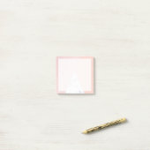 Elegant girale roos goudglitter en witte marmer post-it® notes (Op bureau)