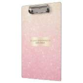 Elegant  girale roos goudglitter klembord (Links)