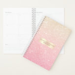 Elegant  girale roos goudglitter planner<br><div class="desc">Stijlvol roos goudglitterpatroon.</div>