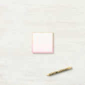 Elegant girale roos goudglitter post-it® notes (Op bureau)