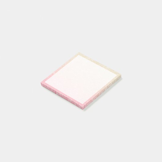 Elegant girale roos goudglitter post-it® notes (Schuin)