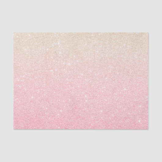 Elegant  girale roos goudglitter tissuepapier (Voorkant)