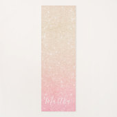 Elegant  girale roos goudglitter yogamat (Voorkant)