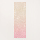 Elegant  girale roos goudglitter yogamat (Achterkant)