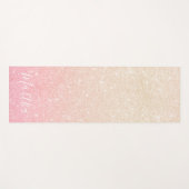 Elegant  girale roos goudglitter yogamat (Voorkant (horizontaal))