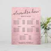 Elegant girale roze roze roos goudglitter make-up  (Staand voorkant)