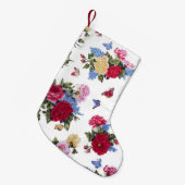 Elegant girale rozen florale vlinders kleine kerstsok (Voorkant (Hangend))