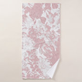 Elegant girale trendy roze koraal witte flesje badhanddoek (Badhanddoek)