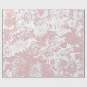 Elegant girale trendy roze koraal witte flesje cadeaupapier (Vlak)