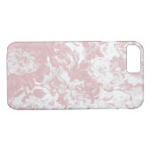 Elegant girale trendy roze koraal witte flesje Case-Mate iPhone case (Achterkant (Horizontaal))