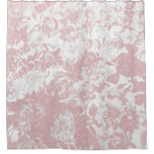 Elegant girale trendy roze koraal witte flesje douchegordijn (Voorkant)