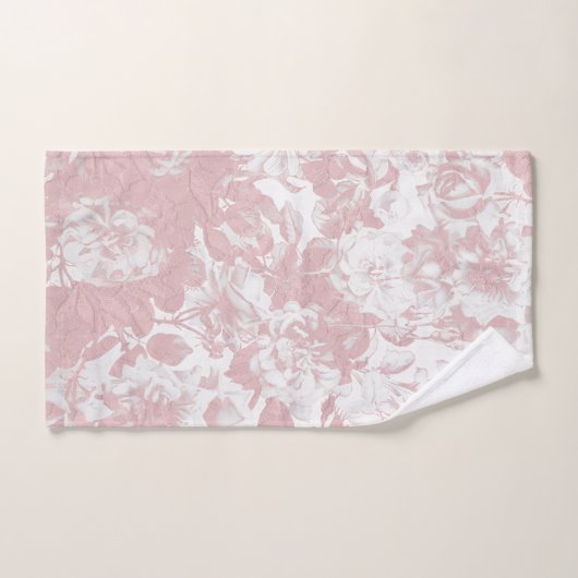 Elegant girale trendy roze koraal witte flesje handdoek (Handdoek)