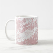 Elegant girale trendy roze koraal witte flesje koffiemok (Links)