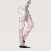 Elegant girale trendy roze koraal witte flesje leggings (Rechts)