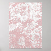 Elegant girale trendy roze koraal witte flesje poster (Voorkant)