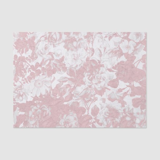 Elegant girale trendy roze koraal witte flesje tissuepapier (Voorkant)