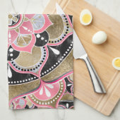 Elegant girale tribale mandala-ontwerp theedoek (Quarter Fold)