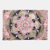 Elegant girale tribale mandala-ontwerp theedoek (Horizontaal)