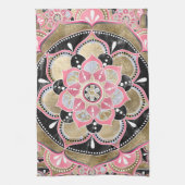 Elegant girale tribale mandala-ontwerp theedoek (Verticaal)